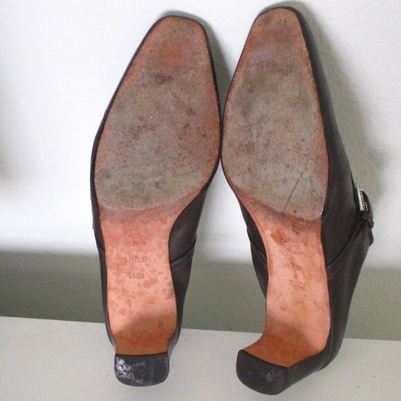 Brighton "Tiana" Womens Brown Croco Leather Slide w/2.5" Heel - Size 8.5M - Picture 10 of 11